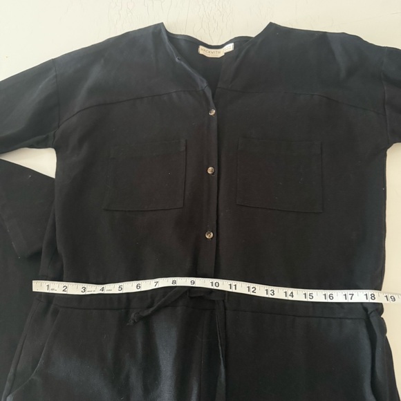 Hackwith Design house Los Angeles Black natural jumpsuit size L - Picture 11 of 13